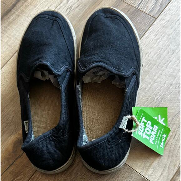 Men’s Sanuk Tideline Hemp Men's Casual Slip On Sneakers Black 7 - Picture 1 of 8